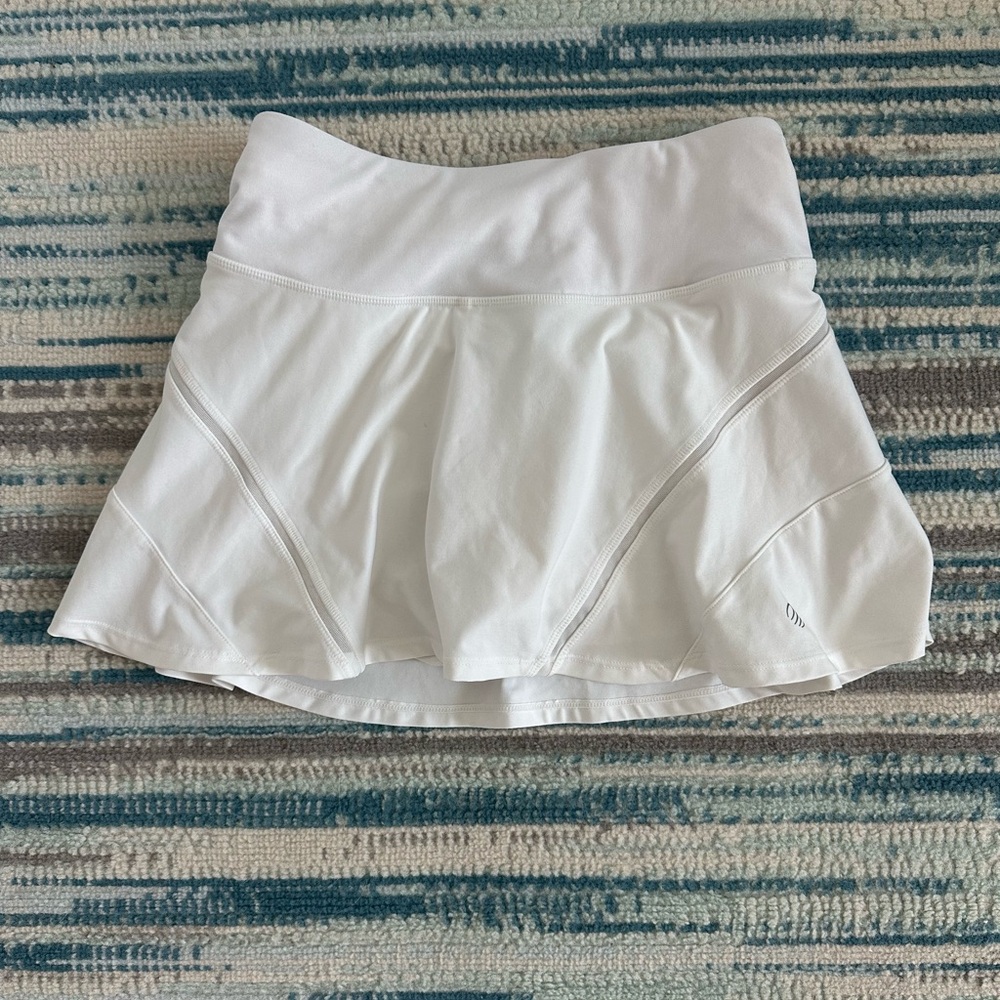 White Athletic Skirt with Liner